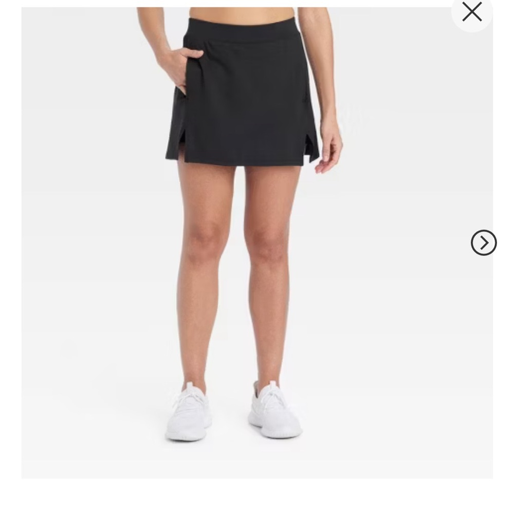 Women's Medium Knit Slit Skort - All In Motion Black